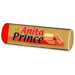 Anita Prince vanilkové keksíky s jahodovým krémom 125g 
