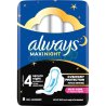 Always Maxi  Night Hygienické Vložky (veľkosť 4) S Krídelkami 8 Vložky