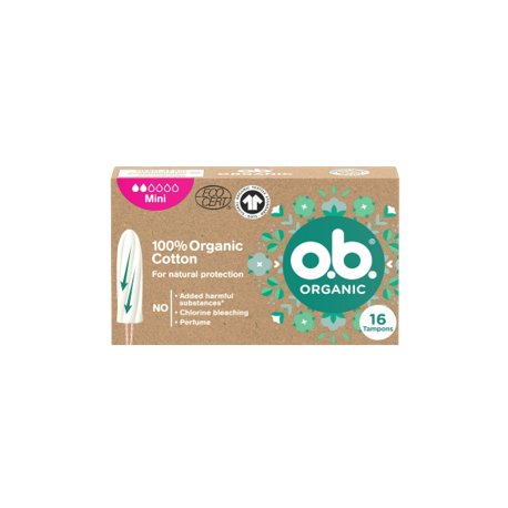 OB Tampóny 100% organic cotton Mini 16ks 