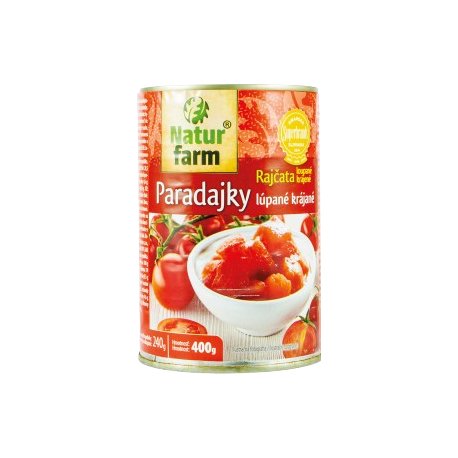 Naturfarm paradajky lúpané krájané 400g