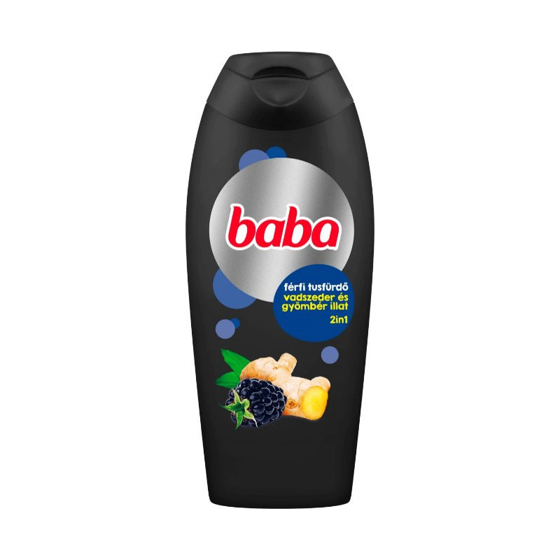 Baba pánsky sprchový gél- Ostružina a zázvor- 400 ml (kartón 12 ks)