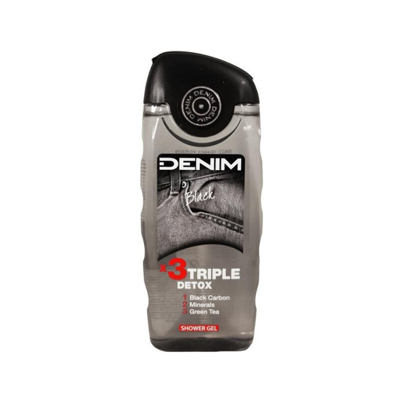 Denim pánsky sprchový gél  - Black 250ml (kartón 12 ks)