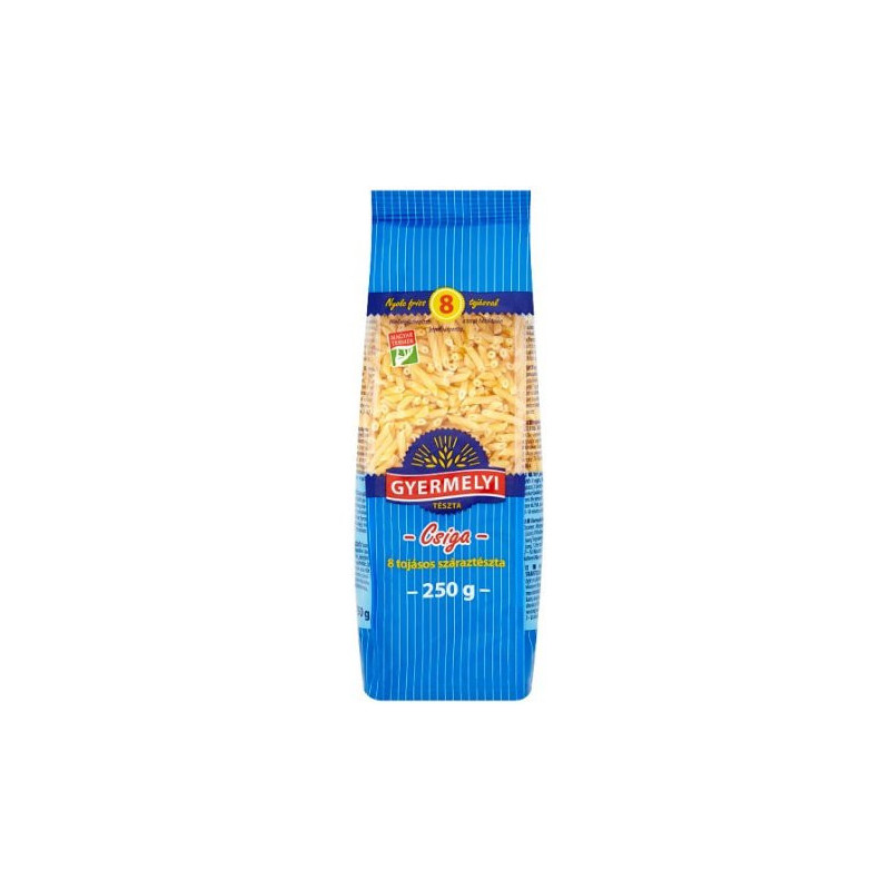 Gyermelyi 8 vaječné  krátke makaróny 250 g (kartón 30 ks)