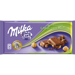 Milka čokoláda 100 g - Celé oriešky