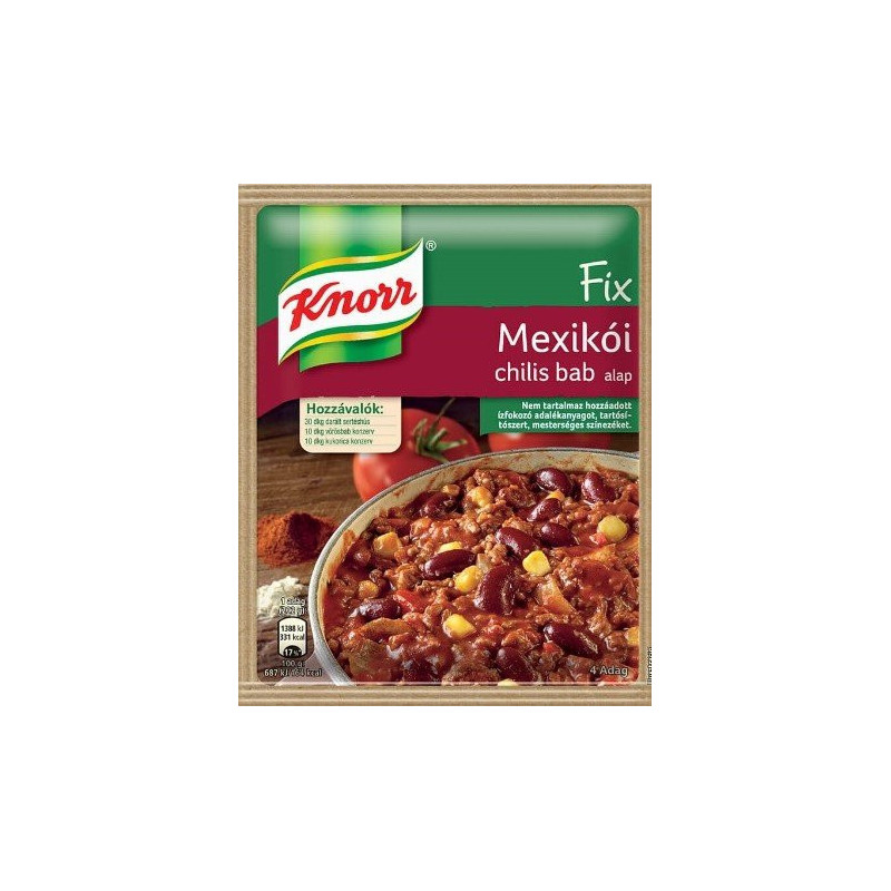 Knorr fix  - Mexická chili fazuľa 50g (kartón 24 ks)