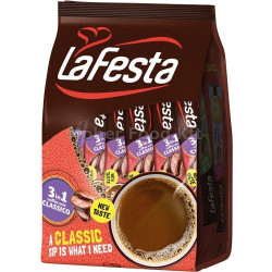 La festa 3v1 instantná kávová zmes classic 10 x 12,5 g (kartón 8 ks)