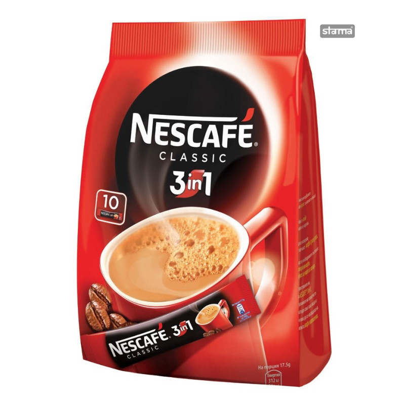 Nestlé Nescafe inštantná káva 3in1 10x17,5g (kartón 18 ks)