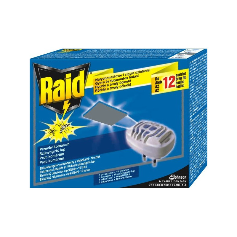 RAID ELEKTRICKÝ STROJČEK SUCHÁ NÁPLŇ 10 KS (kartón 12 ks)