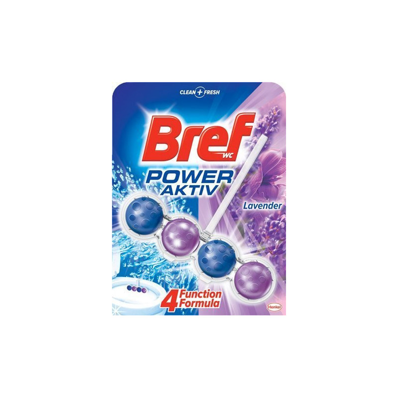 Bref Power Aktiv Lavender tuhý WC blok 50g (kartón 10 ks)