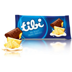 Tibi čokoláda - horká čokoláda s ananásom 100 g (kartón 16 ks)