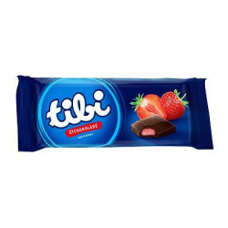 Tibi čokoláda  - horká čokoláda s jahodou 100 g (kartón 16 ks)