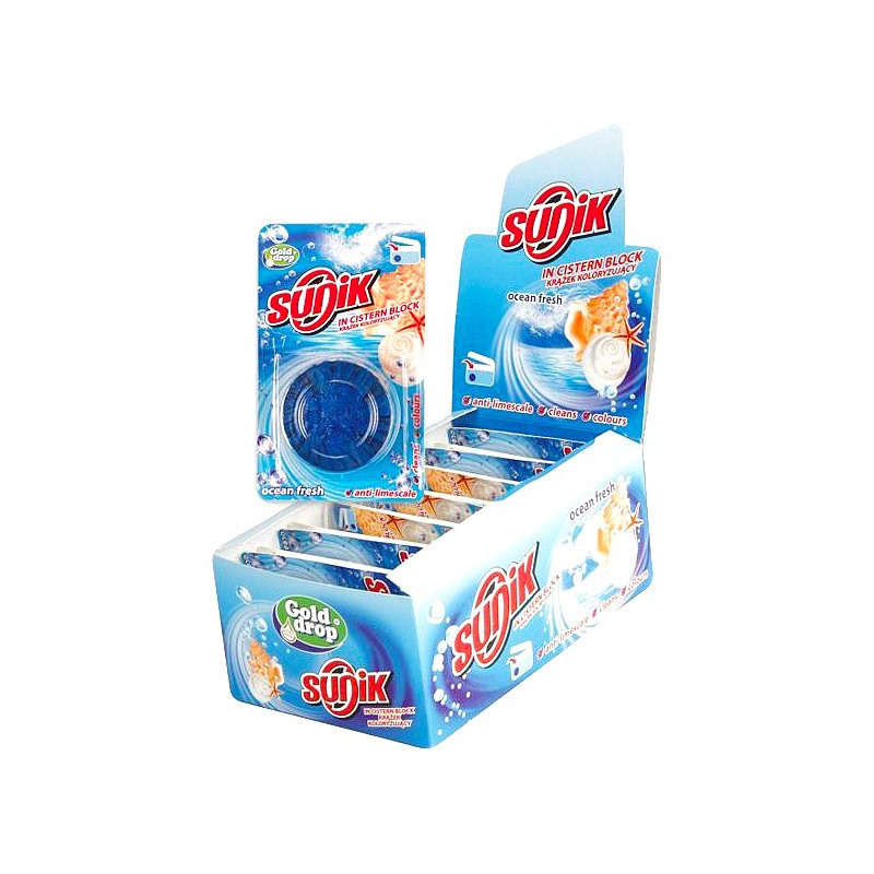 Sunik blok  proti vodný kameň - Ocean 50g (kartón 14 ks)