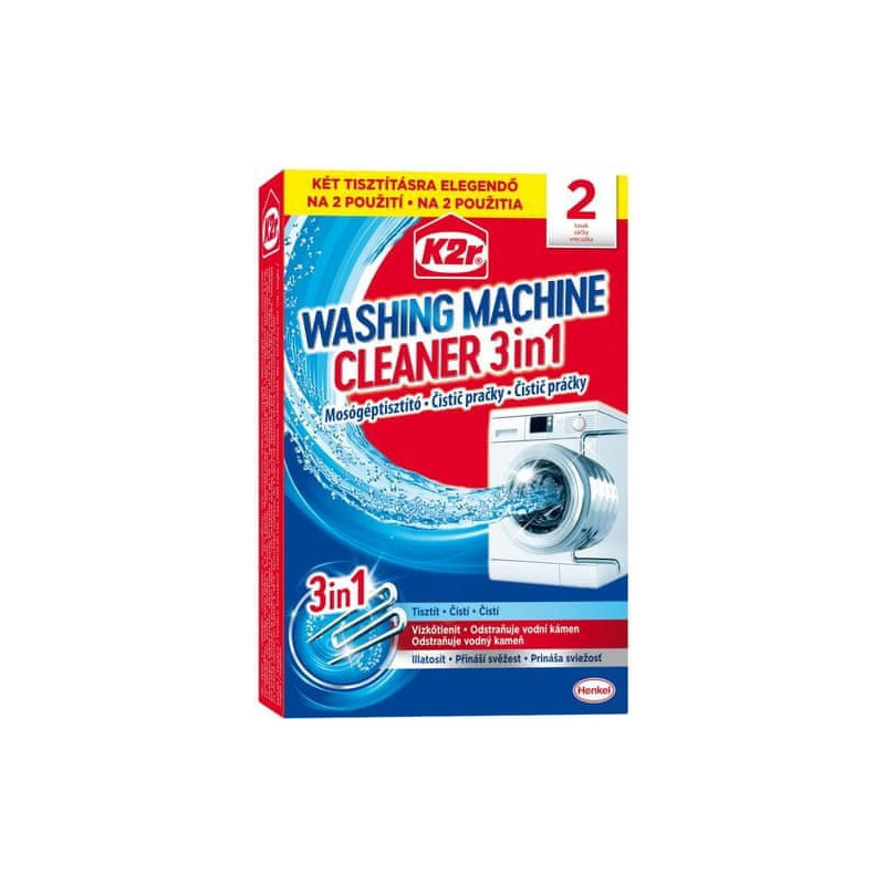 K2r Washing Machine Cleaner 3in1 čistič pračky 3v1 2 x 75 g (kartón 6 ks)