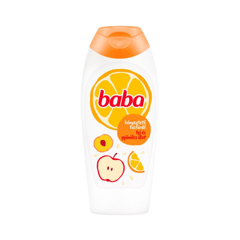 Baba sprchový gel mlieko a ovocie  400ml (kartón 12 ks)