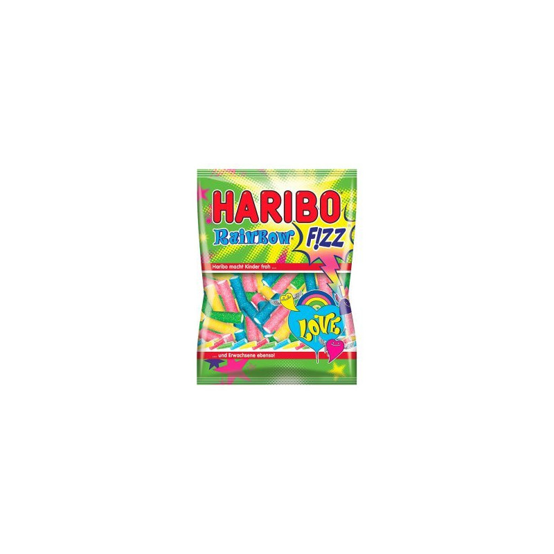 Haribo Fizz Rainbow želé s ovocnými príchuťami 85 g (kartón 30 ks)