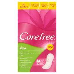 Johnson Carefree Aloe slipové vložky  32ks (kartón 12 ks)