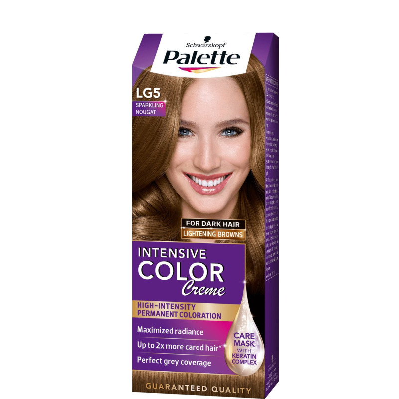 Palette farba na vlasy  - Trblietavý nugát LG5 (kartón 10 ks)