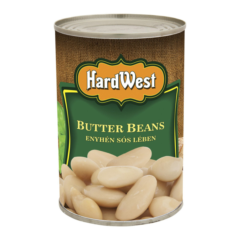 Hardwest Biela maslová fazuľa v slanom náleve 400 g (kartón 12 ks)