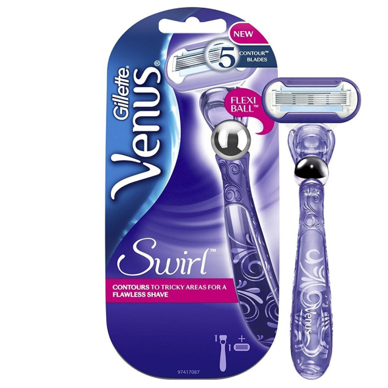 Gillette Venus Swirl Holiací strojček+náhrada 5 čepieľkami (kartón 5 ks)