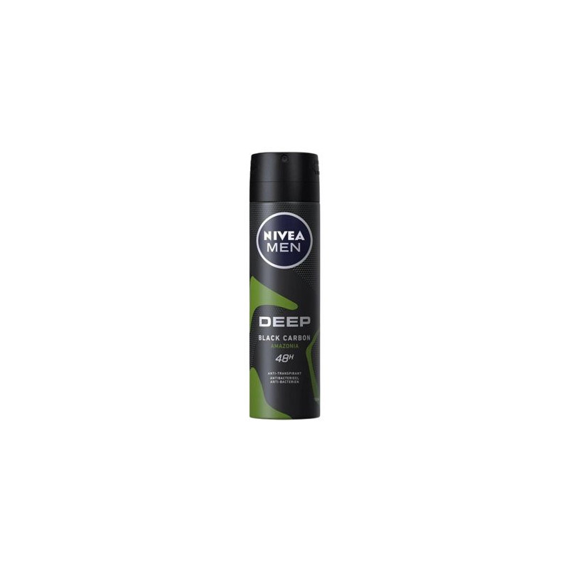Nivea Antiperspirant Men Deep Black Carbon  Amazonia 150 ml (kartón 6 ks)