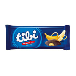 Tibi čokoláda horká -banán 100 g (kartón 16 ks)