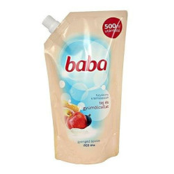 Baba tekuté mydlo náhradná náplň Mlieko a ovocie  500 ml (kartón 10 ks)