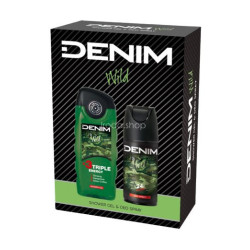 DENIM Sprchový gél 250ml  + Deo spray Wild  150ml (kartón 6 ks)