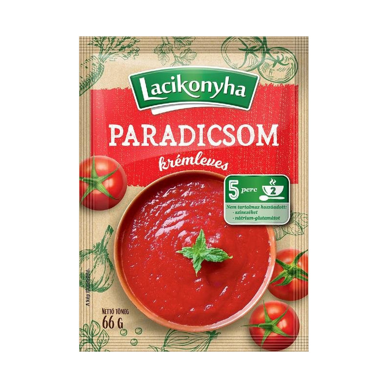 Lacikonyha polievka paradajková 66 g (kartón 18 ks)
