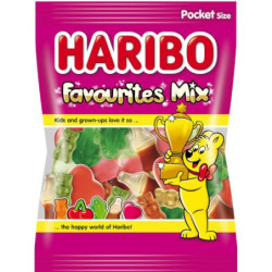 Haribo Favourites mix želé cukríky 80 g (kartón 30 ks)