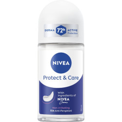 Nivea dámsky guľôčkový antiperspirant Protect & Care 0% alcohol 50 ml (kartón 6 ks)