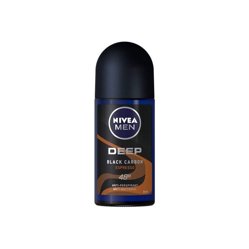 Nivea pánsky guľôčkový antiperspirant DEEP Black Carbon Espresso 50 ml (kartón 6 ks)
