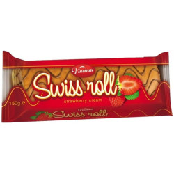 Vincinni swiss roll jahodový 150g (kartón 16 ks)