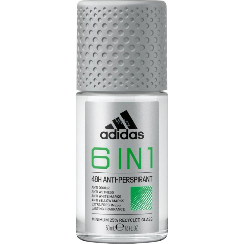 Adidas pánsky guľôčkový antiperspirant roll 6in1 50ml (kartón 6 ks)