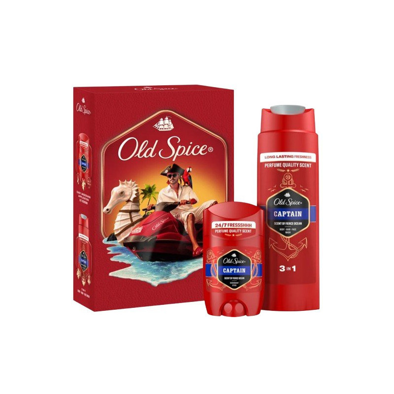 Old spice Captain darčeková kazeta sprch.gél 250ml+ stick 50ml (kartón 6 ks)