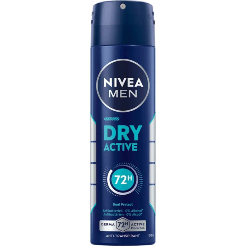 Nivea pánsky deodorant Dry active 150ml (kartón 6 ks)