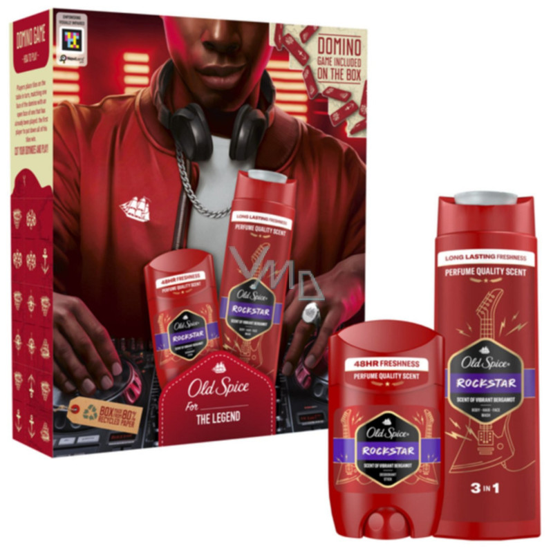 Old Spice kazeta RockStar  Shower gel +šampon 400ml +    Stick 50 ml (kartón 6 ks)