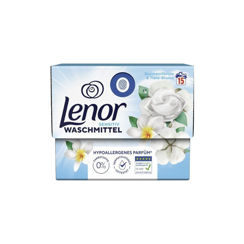 Lenor sensitive kapsule 15 praní 363g (kartón 4 ks)