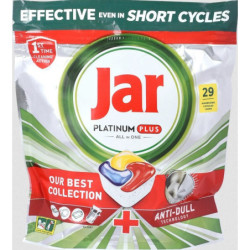 Jar Platinum Plus All In One Kapsuly Do Umývačky Riadu, Citrón, 29 Kaps (kartón 5 ks)