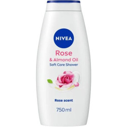 Nivea sprchový gél Rose&almond oil 750ml (kartón 12 ks)