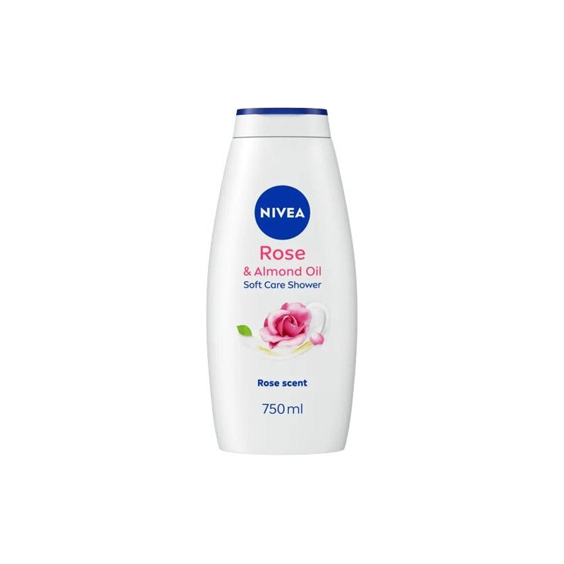 Nivea sprchový gél Rose&almond oil 750ml (kartón 12 ks)