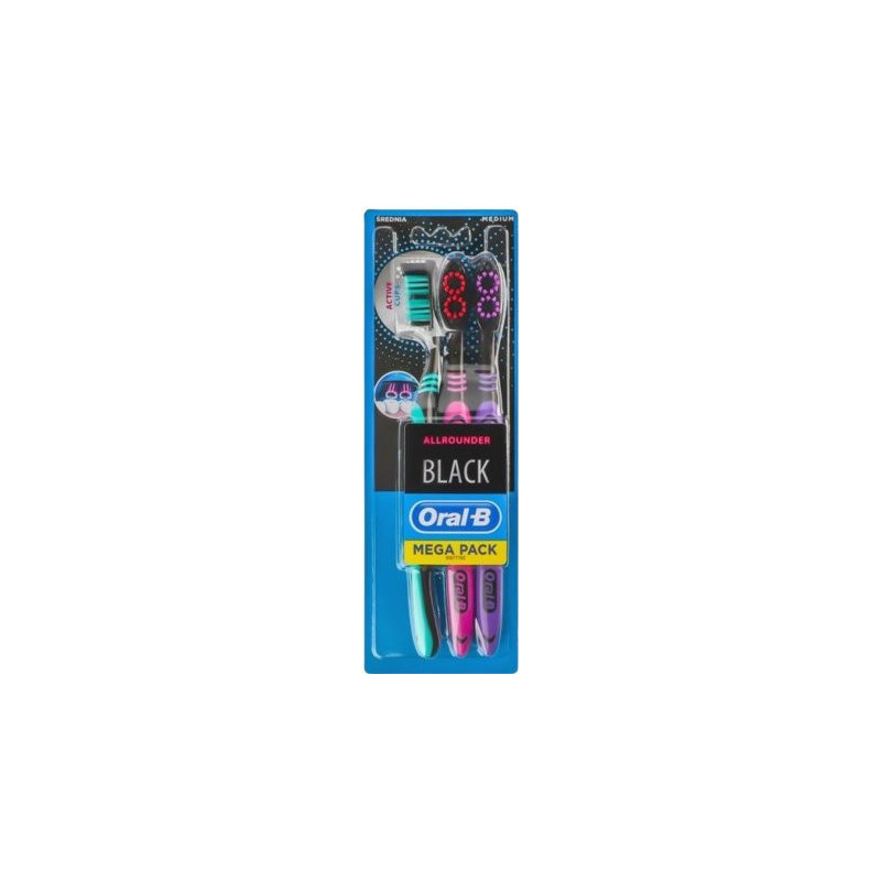 Oral - B zubná kefka medium 3ks (kartón 12 ks)