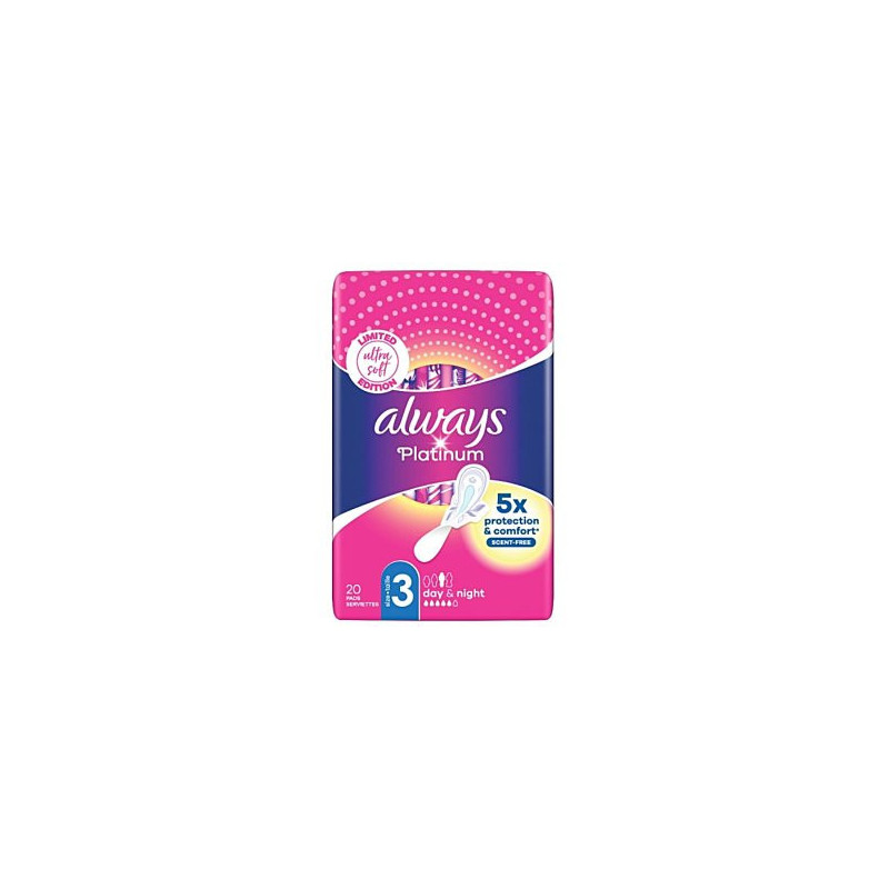 Always Platinum Hygienické Vložky (Veľkosť 2 ) 24 Vložiek (kartón 4 ks)