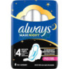 Always Maxi  Night Hygienické Vložky (veľkosť 4) S Krídelkami 8 Vložky (kartón 16 ks)
