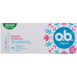OB Tampóny Reliable protect. super plus 16ks (kartón 5 ks)
