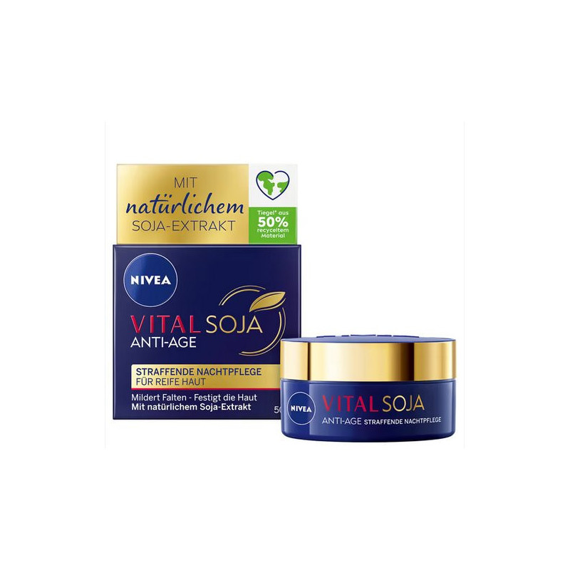 Nivea nočný krém Vital Soja 50ml (kartón 12 ks)