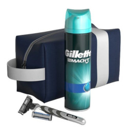 Gillette Mach 3 darčeková taška pre pánov strojček + 2 hlavice + Gillette Gél 200ml (kartón 6 ks)
