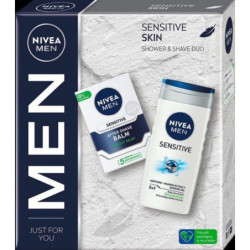 Nivea darčeková kazeta pre mužov Sensitive sprchový gél 250ml + after shave 100ml (kartón 6 ks)