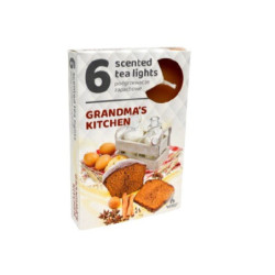 Čajové sviečky Grandmas kitchen 6ks (kartón 15 ks)