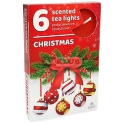 Čajové sviečky Christmas 6ks (kartón 15 ks)