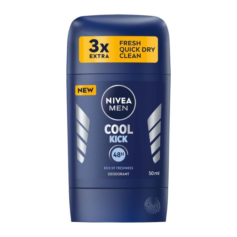 Nivea MEN tuhý antiperspirant Cool Kick 50ml (kartón 6 ks)